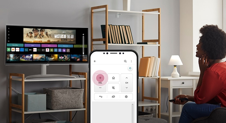 Con la aplicación ThinQ, puedes usar las funciones principales del mando a distancia.