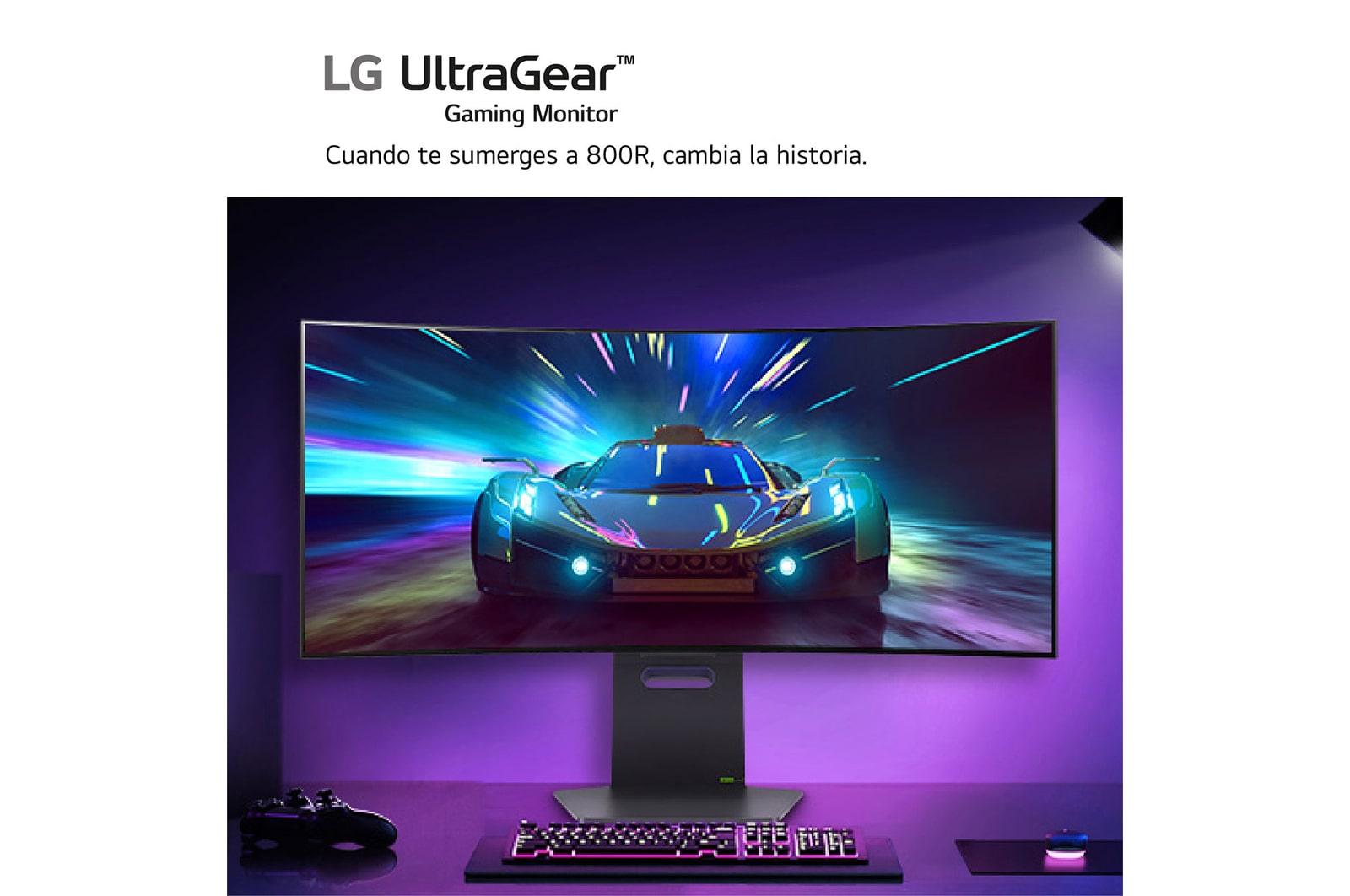 LG UltraGear™ de 34 pulgadas Monitor Gaming OLED WQHD Curvo de 240Hz | 0,03ms tiempo de respuesta, Compatible con G-SYNC®, FreeSync™ Premium Pro, 34GS95QE-B