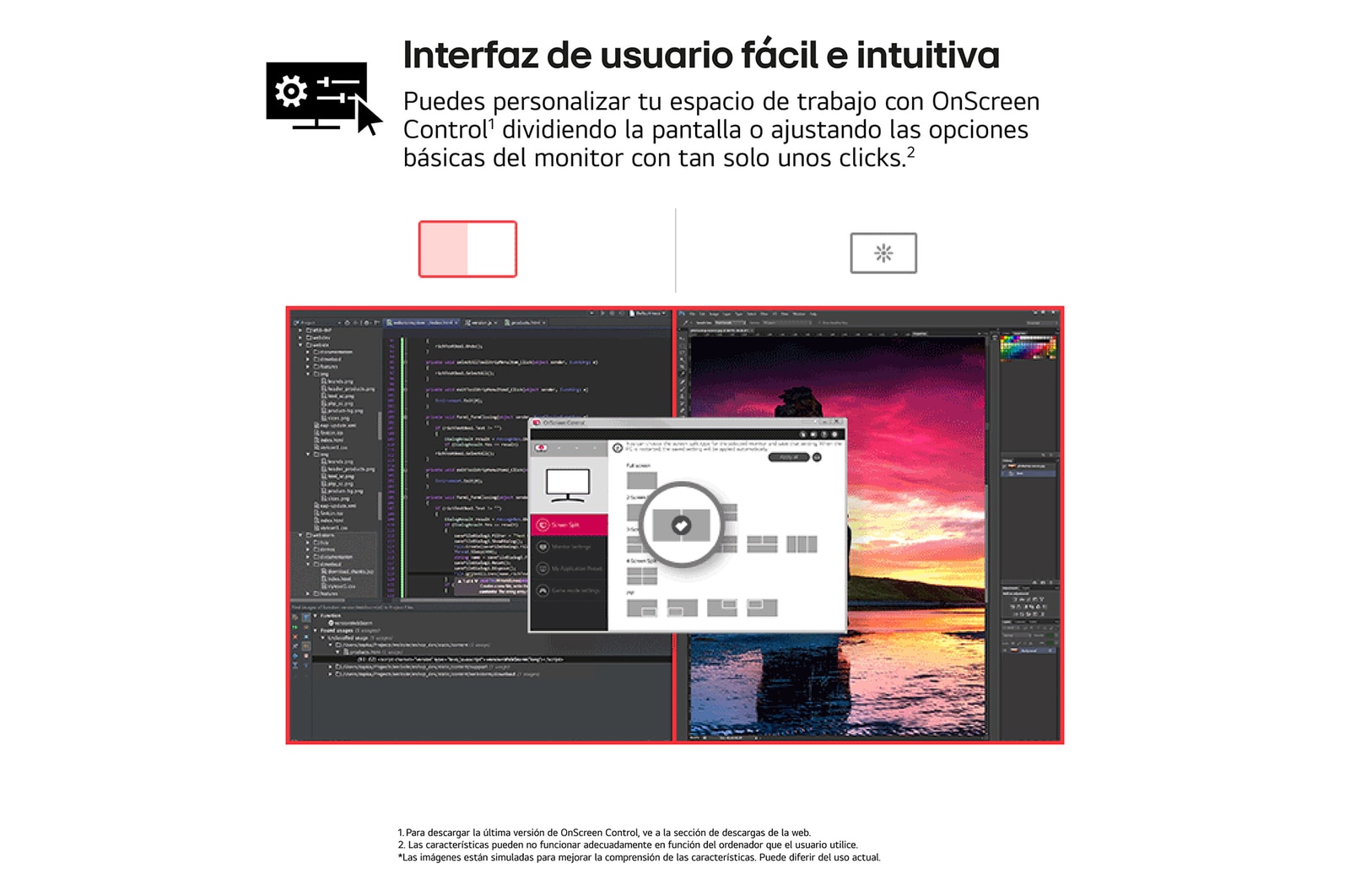 interfaz de usuario facil e intuitiva