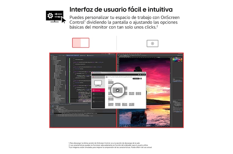 interfaz de usuario facil e intuitiva