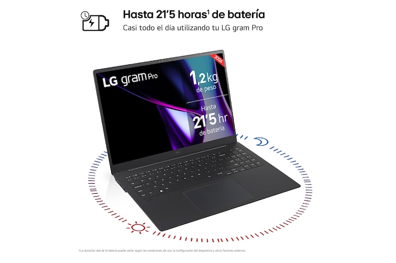 LG gram Pro 16Z90SP Windows 11 Home/ Intel®️ Core™️ Ultra 7/ 32GB/ 512GB SSD/ / 1,2Kg/ 24,5h