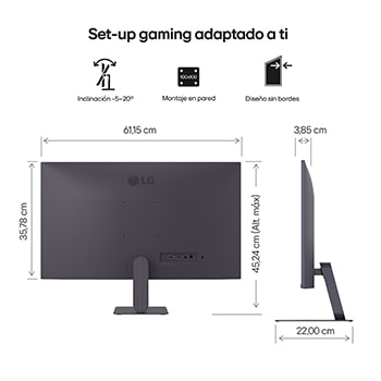 LG Monitor Gaming LG UltraGear, 27", IPS, FHD (1920x1080), 144Hz, 1 ms, 27G411AX-B.OBSPTO
