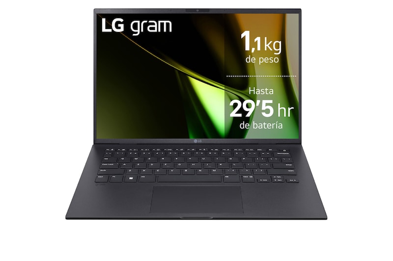 LG Portátil 14 LG gram 14Z90S, Windows 11 Home, Intel® Core™ Ultra 7, 32 GB RAM , 1TB SSD, Pantalla IPS 1920x1200,ligero, , 29.5 horas, AI,Negro Obsidiana, 14Z90S-G.AD78B