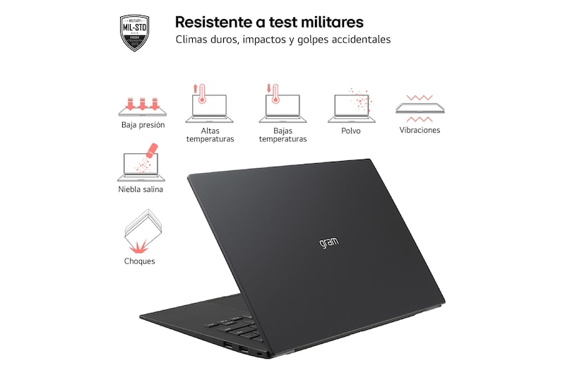 LG Portátil 14 LG gram 14Z90S, Windows 11 Home, Intel® Core™ Ultra 7, 32 GB RAM , 1TB SSD, Pantalla IPS 1920x1200,ligero, , 29.5 horas, AI,Negro Obsidiana, 14Z90S-G.AD78B
