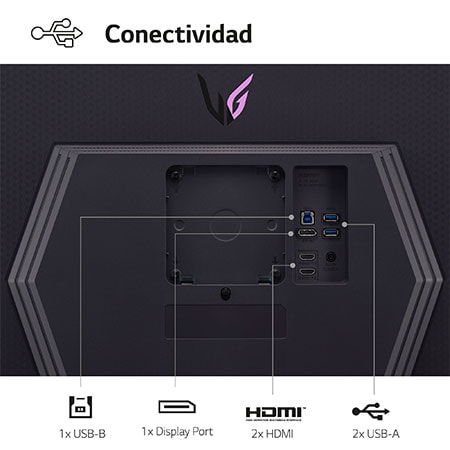 LG Monitor gaming UltraGear™ 4K UHD 144Hz de 27 pulgadas | 1ms (GtG), compatible con G-SYNC®, FreeSync™ Premium, 27GR93W-B.EEU