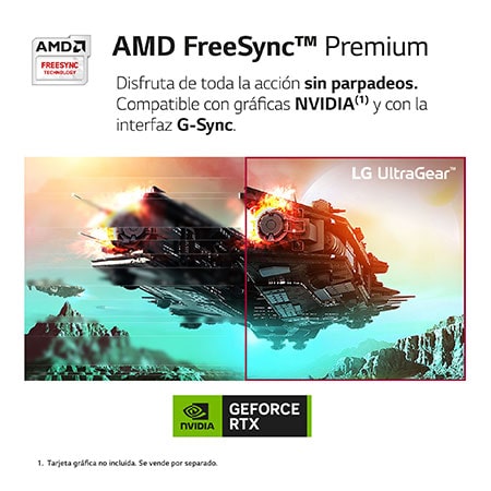 LG Monitor gaming UltraGear™ 4K UHD 144Hz de 27 pulgadas | 1ms (GtG), compatible con G-SYNC®, FreeSync™ Premium, 27GR93W-B.EEU