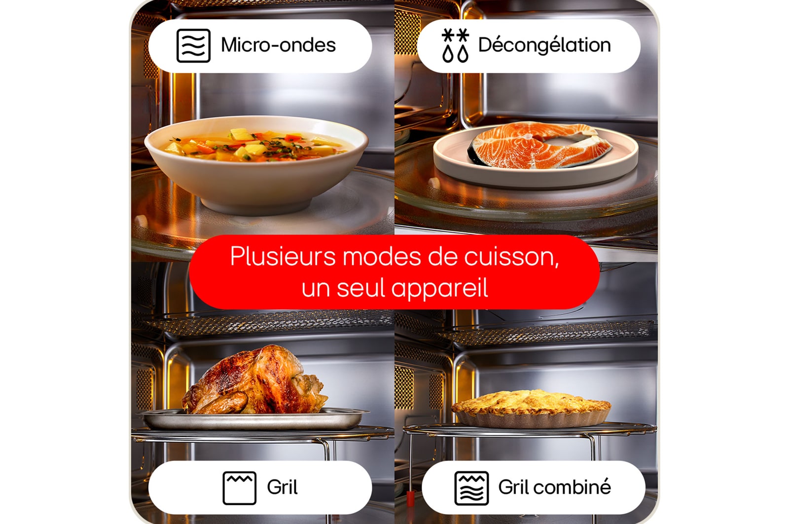 Plusieurs modes de cuisson un seul appareil