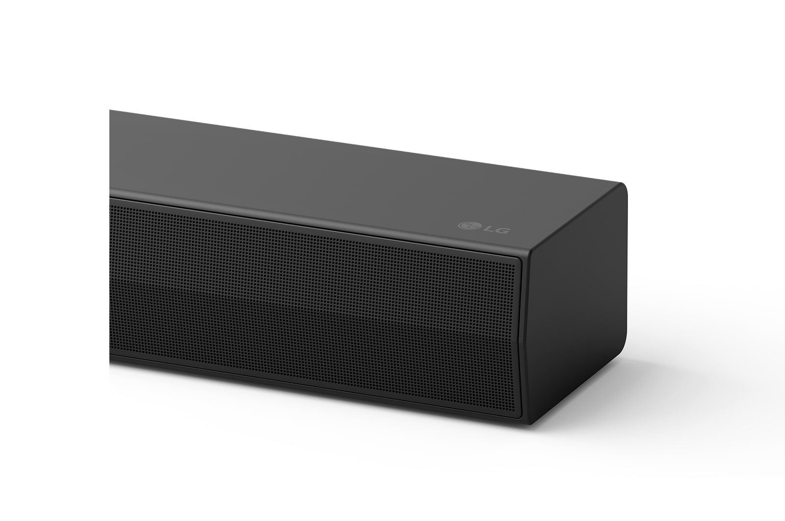 Vue avant du coin latéral de la LG Soundbar S60T