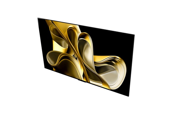 Vue légèrement inclinée vers la gauche du LG OLED M3 vu du dessus