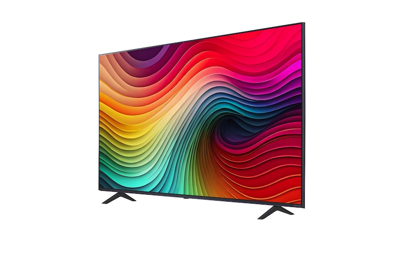Vue latérale légèrement orientée vers la gauche du TV LG NanoCell, NANO81