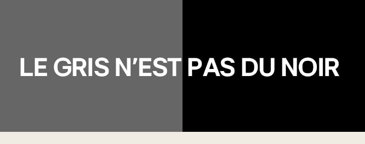 HAO NAN WANG La Voie lactée remplit le ciel nocturne au-dessus d’un canyon. Au-dessus de l’image, les termes « Le gris n'est pas du noir » sont écrits en capitales et blocs sur un fond noir. L’écran est divisé en deux côtés, marqués « Autres » et « LG OLED ». L’autre côté est nettement plus estompé et moins contrasté, tandis que le côté de la LG OLED est lumineux avec plus de contraste. Le côté de la LG OLED affiche également la certification Discomfort Glare Free (sans scintillement). 