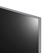Gros plan d’une TV OLED evo LG, OLED G4 affichant le bord supérieur ultra fin