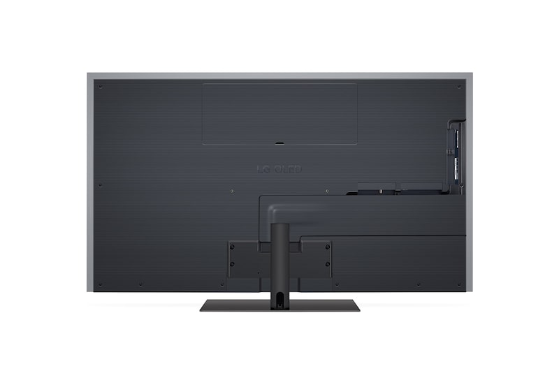 Vue latérale orientée vers la droite de la TV OLED evo LG, OLED G4 à l’écran