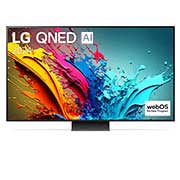 Vue de face de la TV LG QNED, QNED85