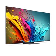 Vue latérale légèrement orientée vers la gauche de la TV LG QNED, QNED86