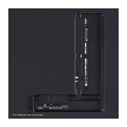 Gros plan du bord supérieur de la TV LG QNED, QNED86