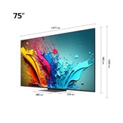 LG TV LG QNED AI | 2024 | 75'' (189 cm) | 4K UHD | Processeur α8 AI 4K, LG 75QNED86T6A