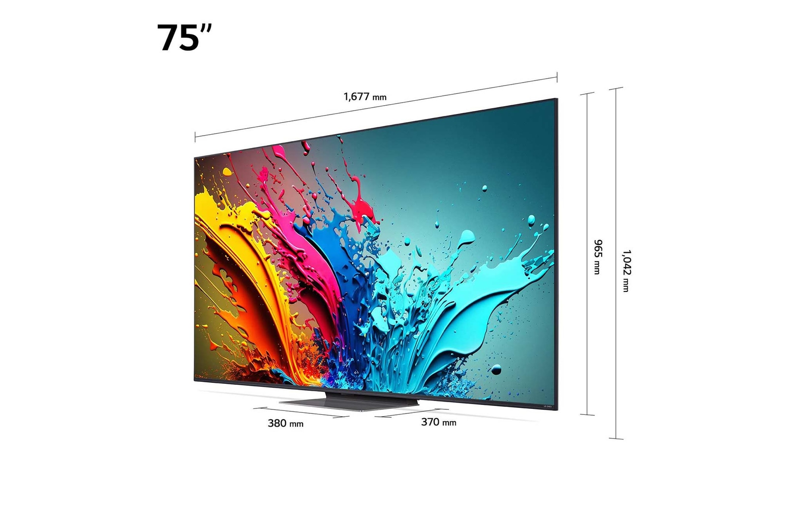 LG TV LG QNED AI | 2024 | 75'' (189 cm) | 4K UHD | Processeur α8 AI 4K, LG 75QNED86T6A