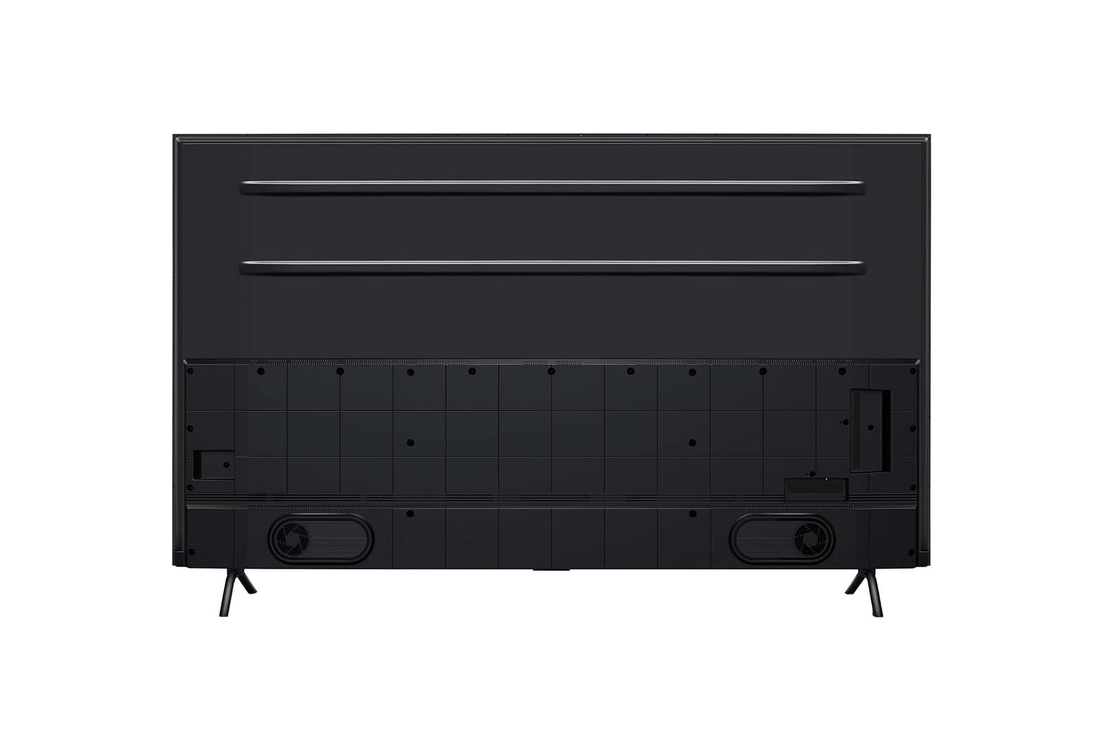 Vue latérale légèrement orientée vers la gauche de la TV LG QNED, QNED85