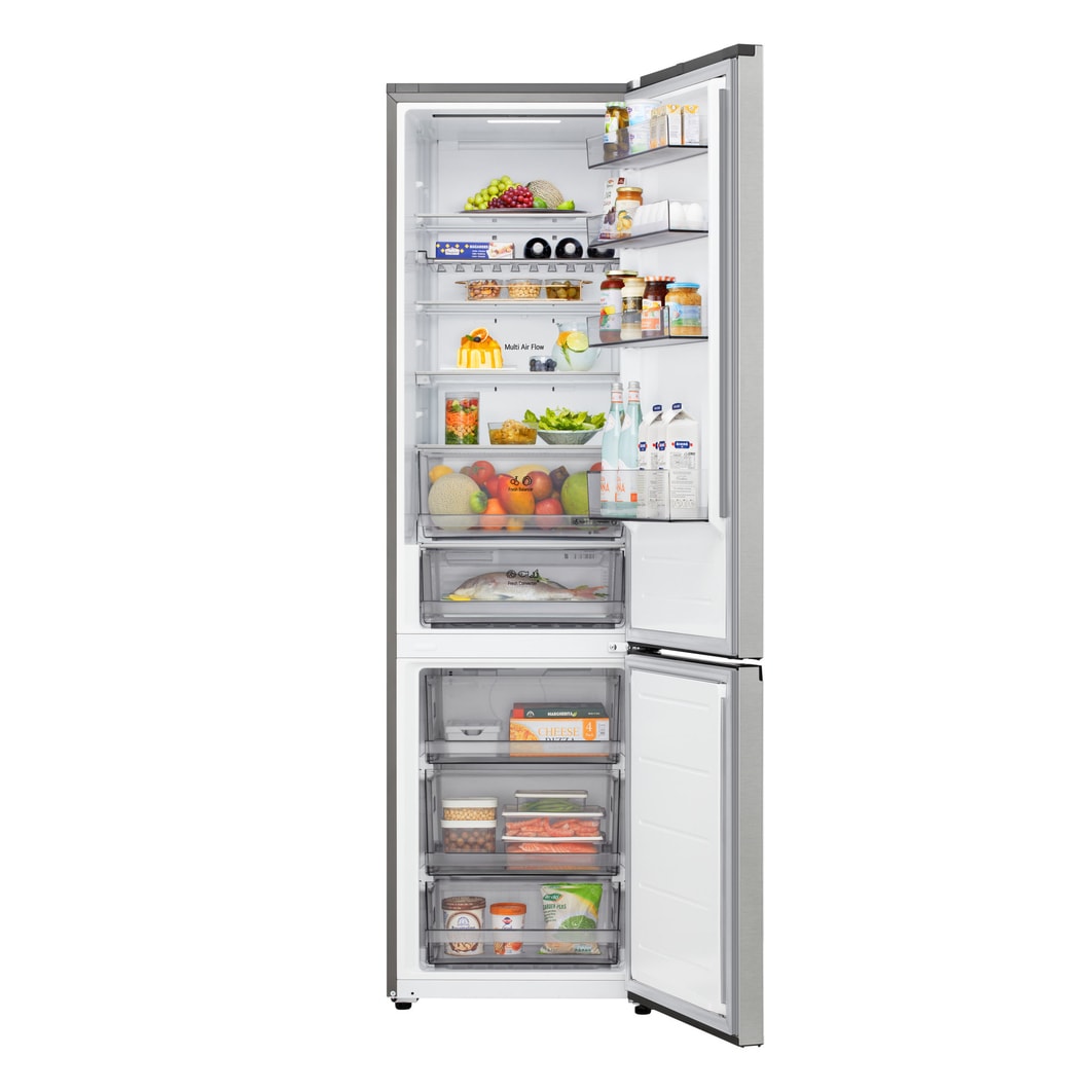 LG fridge freezer (GBBS323CPY) front view showing DoorCooling+™ vent