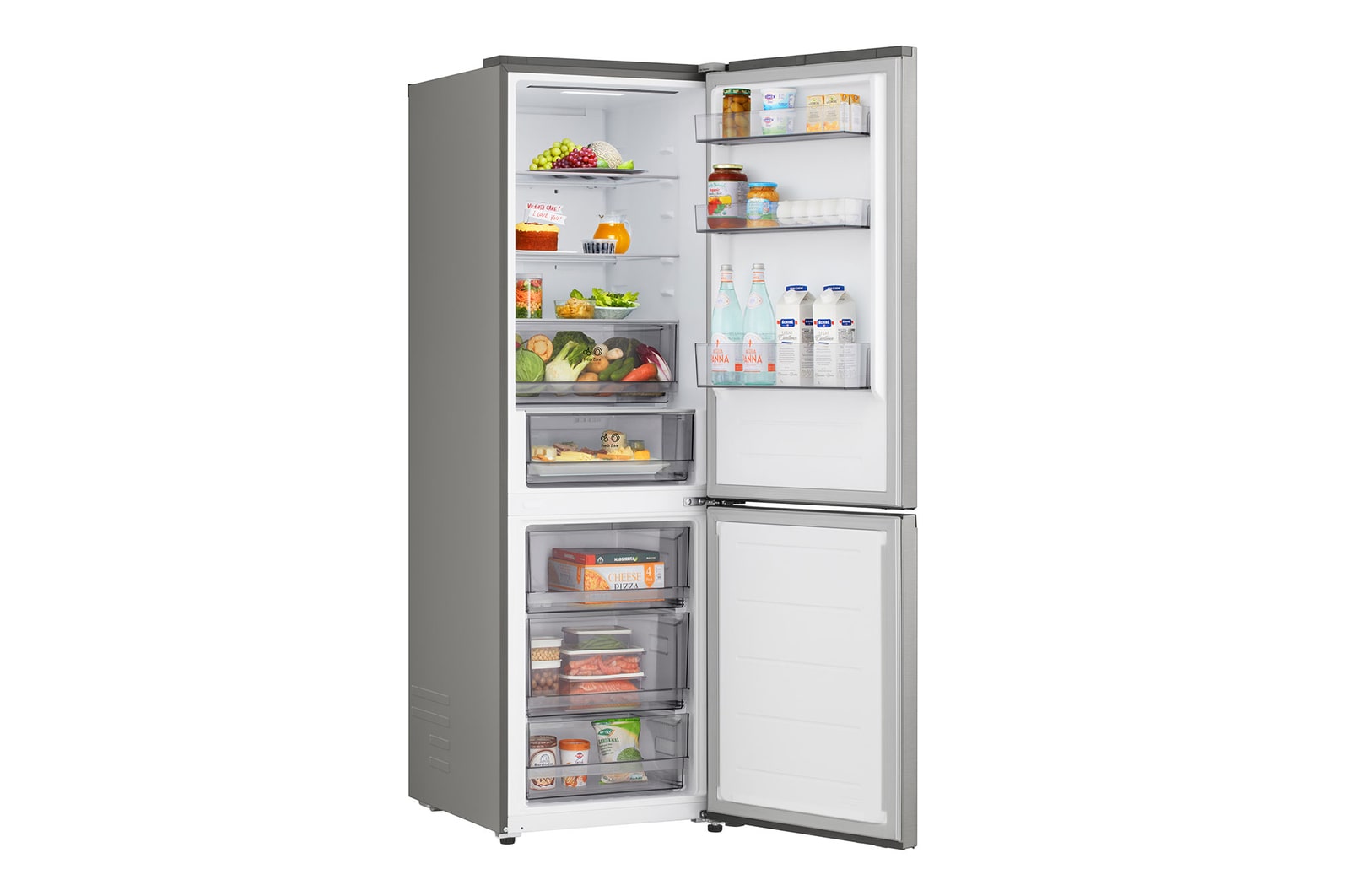 Lower view of LG fridge freezer (GBBSJ10DEP)