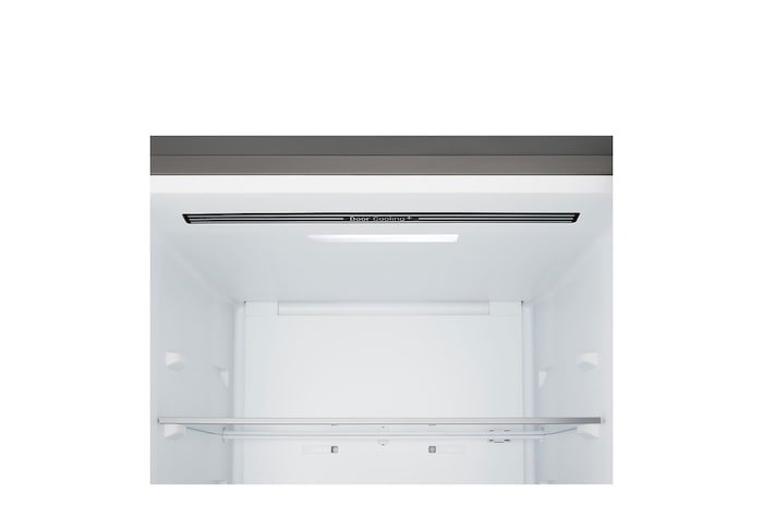 LG bottom freezer (GBBSJ10DEP) front side view showing exterior design
