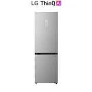 LG bottom freezer (GBBSJ10DEP) front view in matte black finish