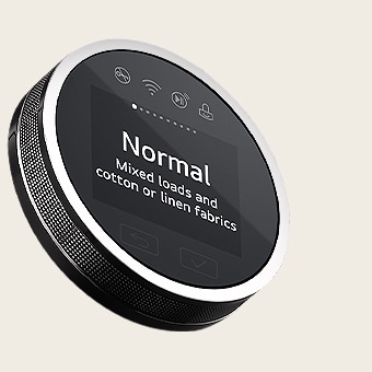 La molette avec écran LCD du lave-linge LG