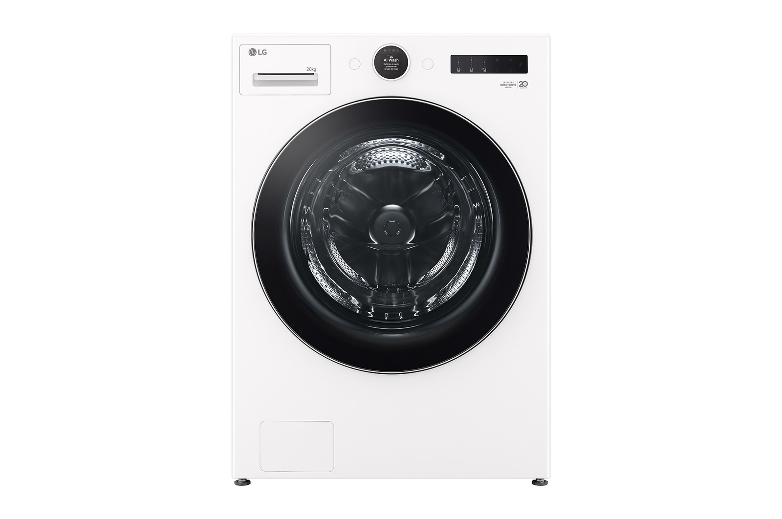 Vue avant de Lave-linge 20 kg | AI Direct Drive™ LG F20F12WST