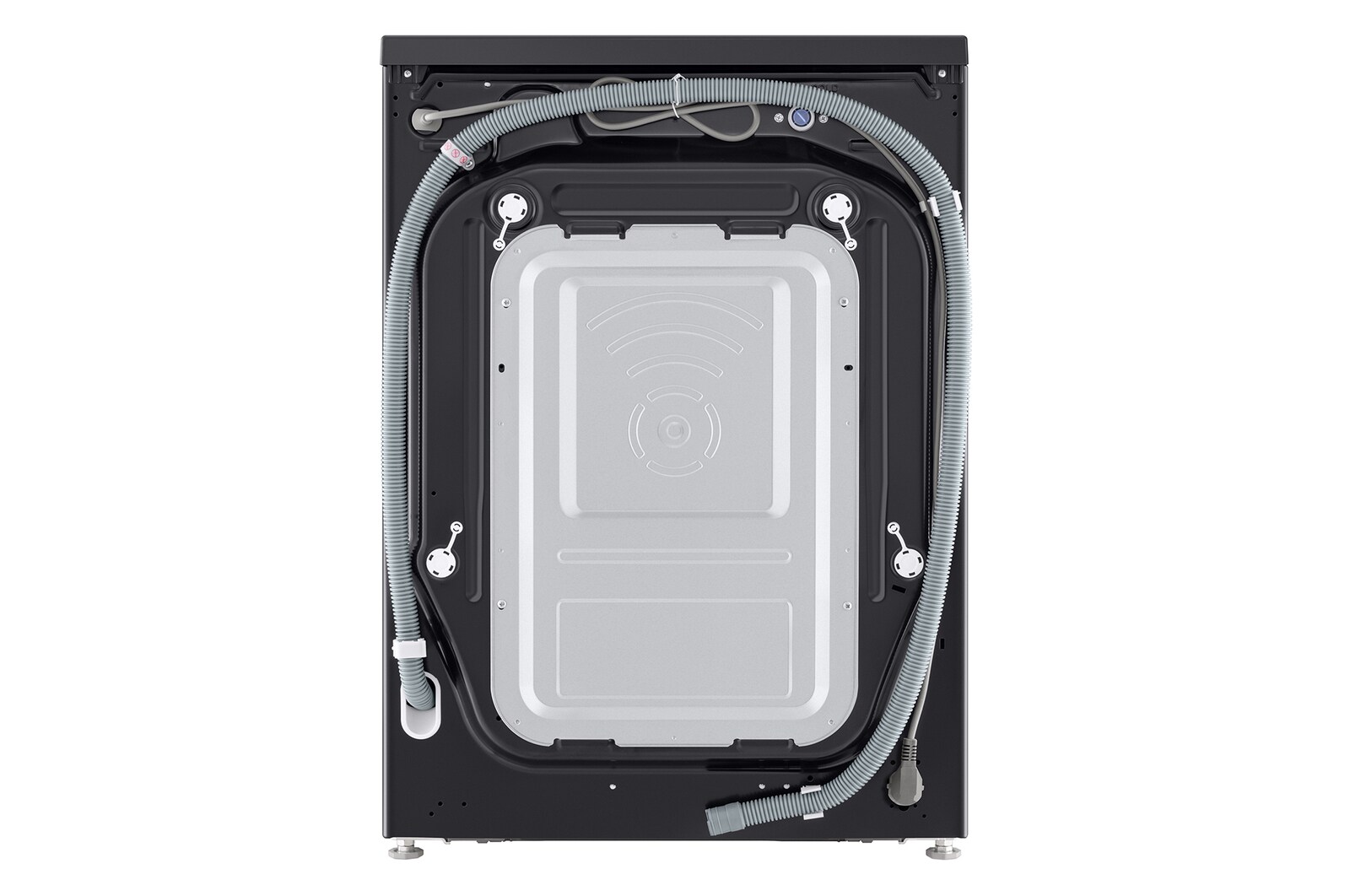 Rear view of LG washer dryer combo
