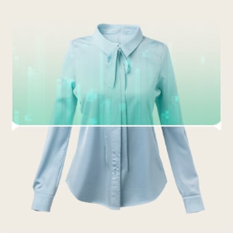 L'image du capteur détecte le type de tissu pour un lavage précis.