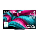 Vue avant de 77 pouces (195 cm) | LG OLED evo AI C5 | 4K Smart TV | 2025 OLED77C54LA