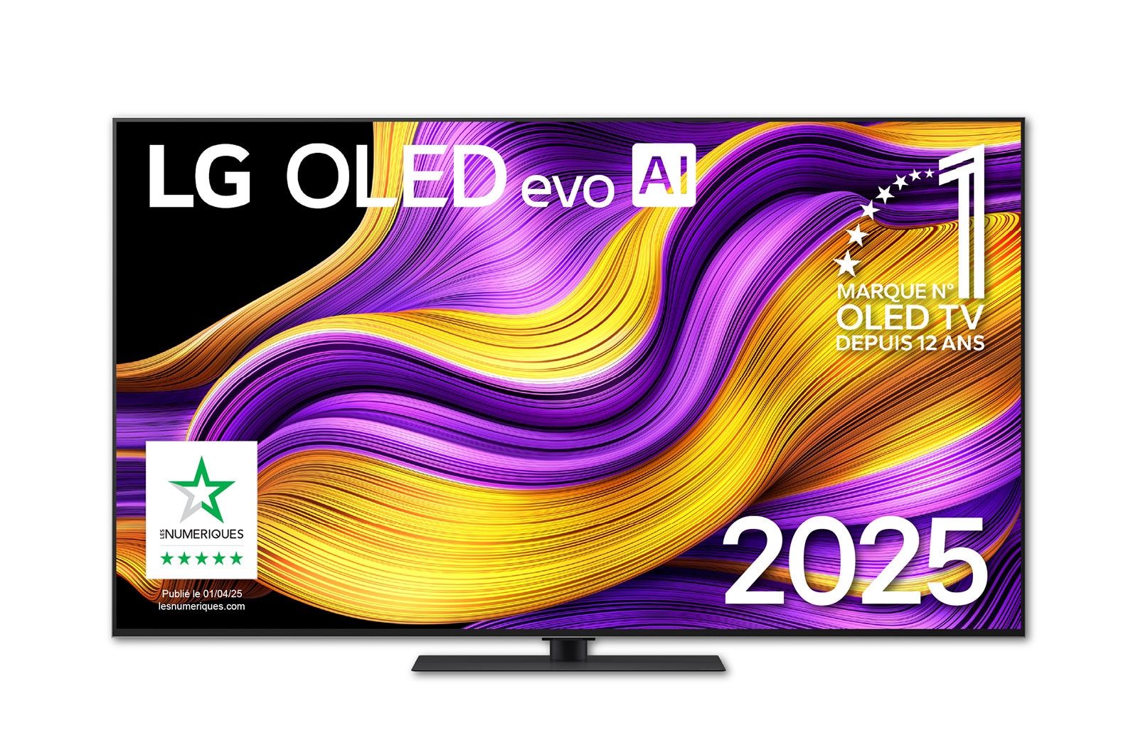 Vue avant de 65 pouces (164 cm) | LG OLED evo  AI C5  | 4K Smart TV  | 2025 OLED65G56LS