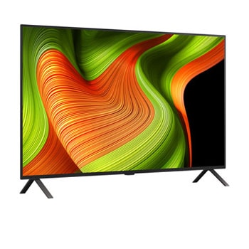 Vue latérale de la Smart TV LG OLED AI B5 4K.