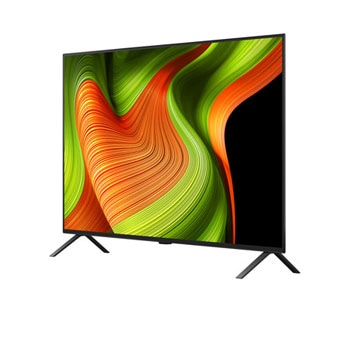 Vue latérale de la Smart TV LG OLED AI B5 4K.