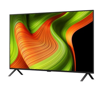 Vue latérale de la Smart TV LG OLED AI B5 4K.
