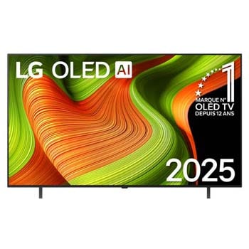 Vue avant de 65 pouces (164 cm) | LG OLED evo AI B5 | 4K Smart TV | 2025 LG OLED65B56LA