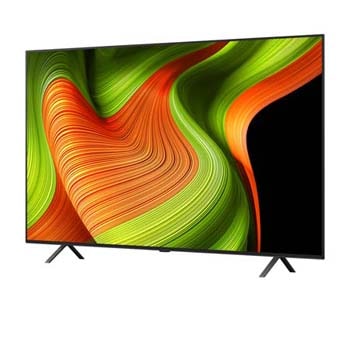 Vue latérale de la Smart TV LG OLED AI B5 4K.