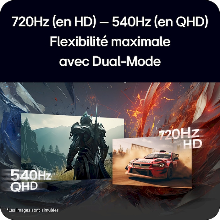 vue avant du moniteur avec le support en bas