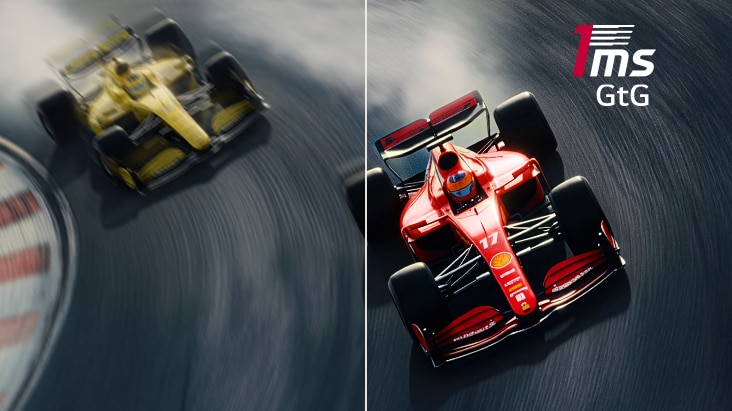 Moniteur pour jeu LG UltraGear (52G930B) avec un temps de réponse de 1 ms (GtG), réduisant le flou de mouvement dans un jeu rapide