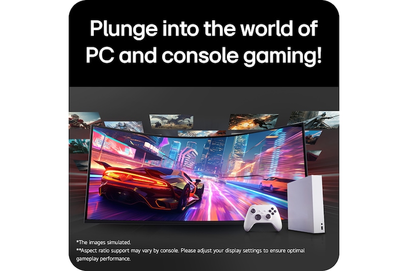 Vue inclinée arrière gauche d’un moniteur pour jeu 52 pouces UltraGear evo G9, 5K2K 240Hz (52G930B)