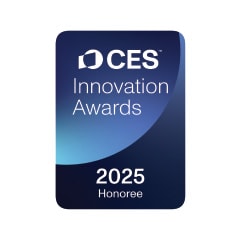 Badge Prix de l’innovation CES avec une citation du lauréat 2025.