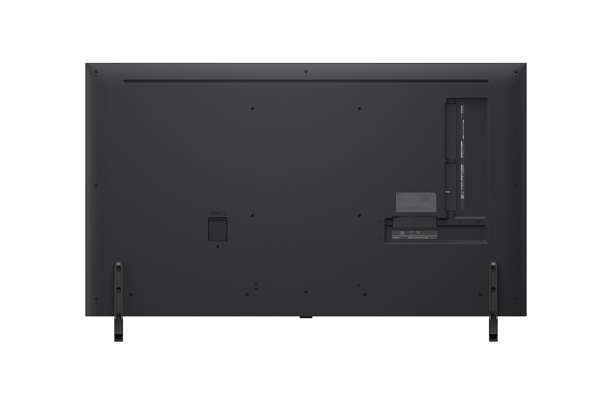 Vue arrière de la TV LG QNED evo