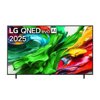 Vue avant de 86 pouces (217 cm) | LG QNED evo AI QNED85 MiniLED | 4K Smart TV | 2025 86QNED86A6A