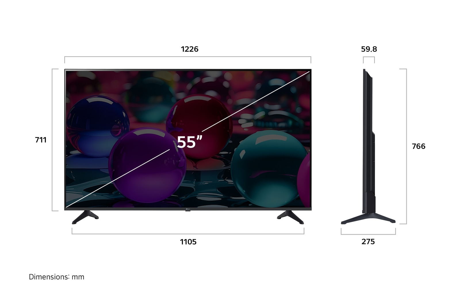 Télécommande AI Magic Remote de LG en face d’un écran de LG TV. L’écran affiche un message d’accueil personnalisé de LG AI avec des mots clés personnalisés en fonction de l’historique de recherche et de visionnage de l’utilisateur. À côté de la télécommande se trouve une icône et une étiquette montrant que la fonctionnalité AI Concierge est facilement accessible en appuyant brièvement sur le bouto