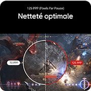 Moniteur LG 45GX950A affichant le sweetspot de jeu 21:9 UltraWide 5K2K (5120x2160), démontrant sa supériorité visuelle par rapport à un moniteur 32:9.