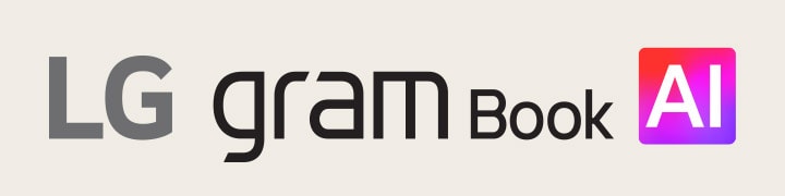 Logo LG gram Book AI.