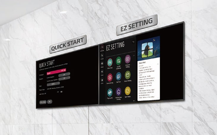 Cette image présente les écrans de paramètres des téléviseurs webOS.