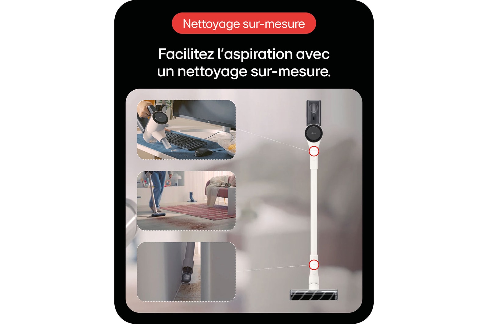 LG Aspirateur balai CordZero™|150aw, LG A9C-SLIM1C