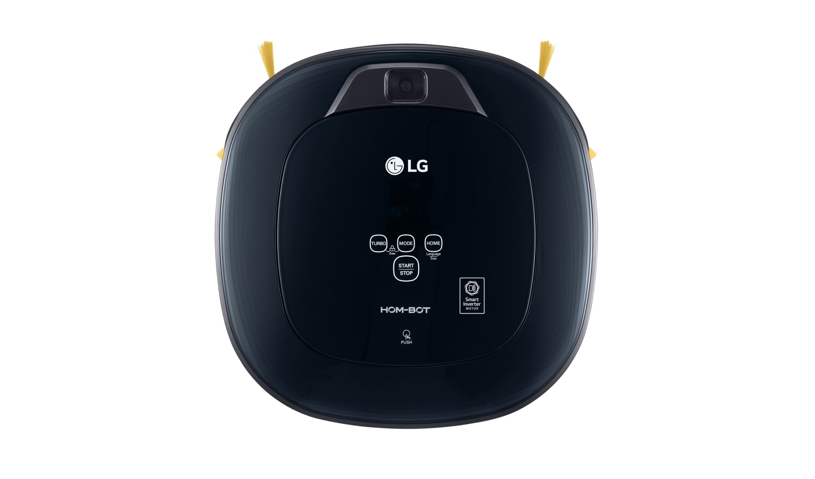 LG HOM-BOT SQUARE TURBO | Smart Inverter Motor™ | Batterie Lithium | 60 dB | Deux caméras | Brosse spéciale poils d'animaux, LG VR8604OB